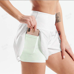 🌸LAST DAY SPECIAL PRICE!!🌸Women's 2 in 1 Running Shorts, High Waisted Athletic Workout Shorts with Hidden Phone Pockets, Quick Dry Lightweight Gym Yoga Shorts