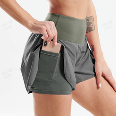 🌸LAST DAY SPECIAL PRICE!!🌸Women's 2 in 1 Running Shorts, High Waisted Athletic Workout Shorts with Hidden Phone Pockets, Quick Dry Lightweight Gym Yoga Shorts