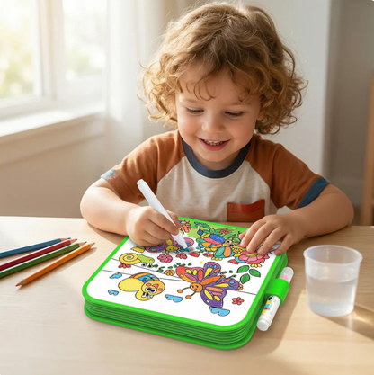 💞Mess-Free Reusable Magic Watercolor Book for Kids  🥳 No Paint Stains, Just Add Water, Quiet Travel Activity for Toddlers😍Perfect for Car Rides, Home Creativity and Stress-Free Parenting🖌️