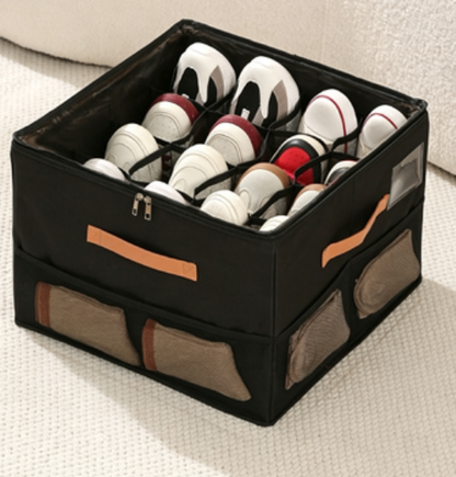 ⏰LIMITED TIME 49% OFF! 👟 Fabric Shoe Organizer Storage Box – Foldable, Large Capacity, Dustproof & Breathable for Closet & Bedroom 🧺✨