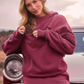 🎁Last Day Promotion 49% OFF🔥Cute Cat In Pocket Graphic Hoodie Oversized Long Sleeve Drawstring Hooded Sweatshirt Casual Kangaroo Pocket Pullover Top