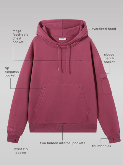 🎁Last Day Promotion 49% OFF🔥Cute Cat In Pocket Graphic Hoodie Oversized Long Sleeve Drawstring Hooded Sweatshirt Casual Kangaroo Pocket Pullover Top