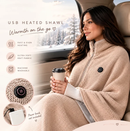 ☀️Christmas Sale 50% OFF❄️Portable Soft Zipper Electric Heated Blanket Shawl☀️Warm the entire winter
