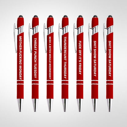 🔥NEW YEAR SALE 49% OFF🔥Funny Stress-Relief Daily Quotes Metal Ballpoint Pen Set 🎁