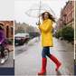 🧥🍂Rain Jacket Women Striped Lined Hooded Lightweight Raincoat Outdoor Waterproof Windbreaker💧