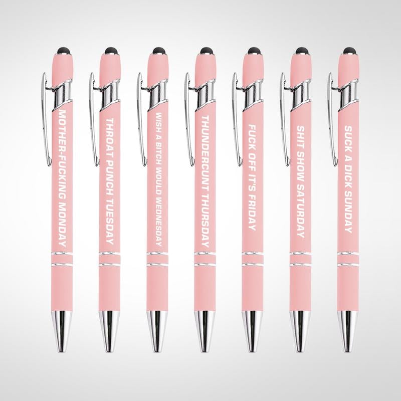 🔥NEW YEAR SALE 49% OFF🔥Funny Stress-Relief Daily Quotes Metal Ballpoint Pen Set 🎁