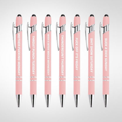 🔥NEW YEAR SALE 49% OFF🔥Funny Stress-Relief Daily Quotes Metal Ballpoint Pen Set 🎁