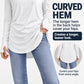 💖2026 Autumn’s Sale 70% OFF✨🍂Women's Casual Crewneck Long Sleeve Top With Thumb Holes and Curved Hem