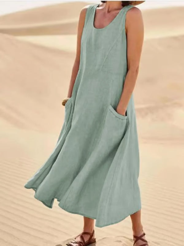 🔥 Last Day Promotion 49% OFF 🔥Women's Sleeveless Cotton Dress- Buy 2 Free Shipping