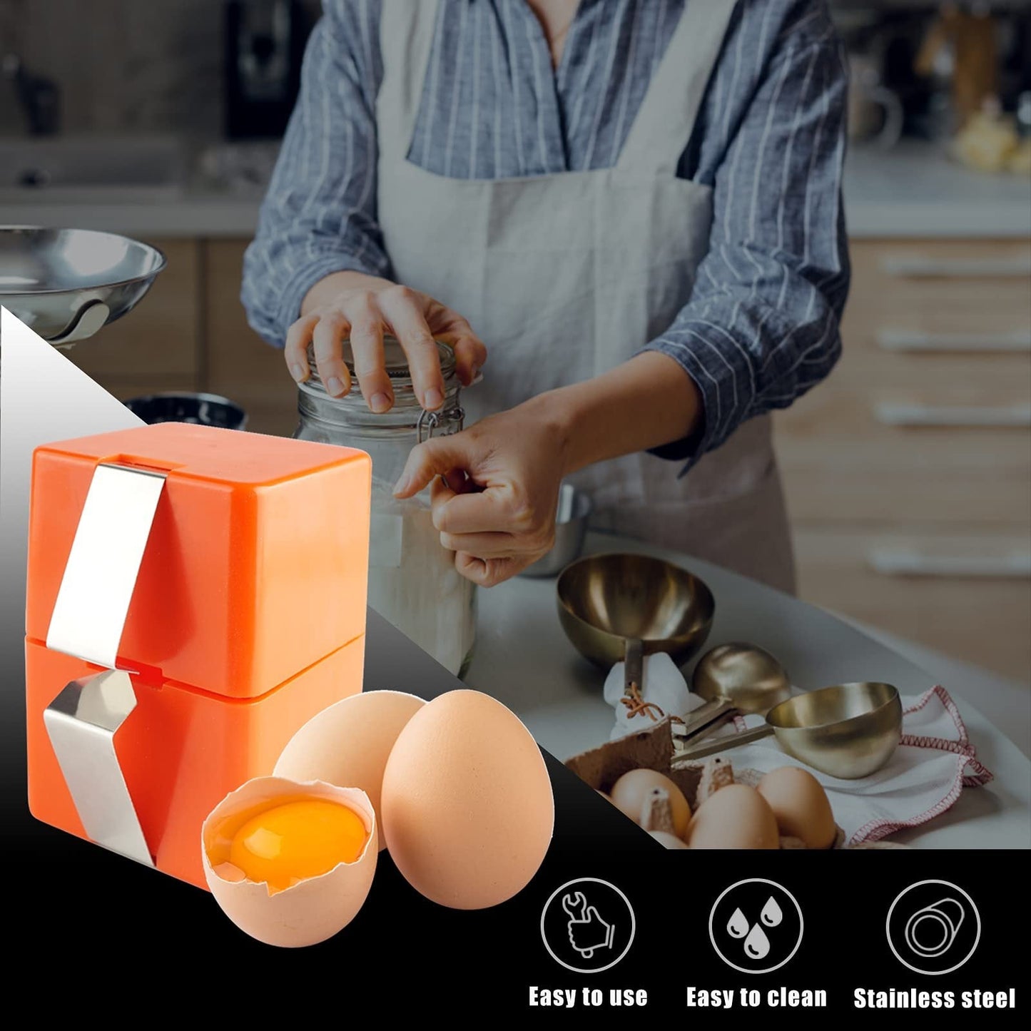 🔥🔥🔥Limited-time 😮‍💨 Buy 1 Get 1 Free !!!🍳 Quick Egg Cracker Tool – Open Hundreds Of Eggs Faster & Cleaner 🔥