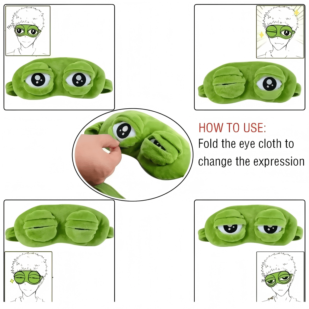 🐸 Final Day: £9.99 Only⏰️ 3D Cute Frog Sleep Mask