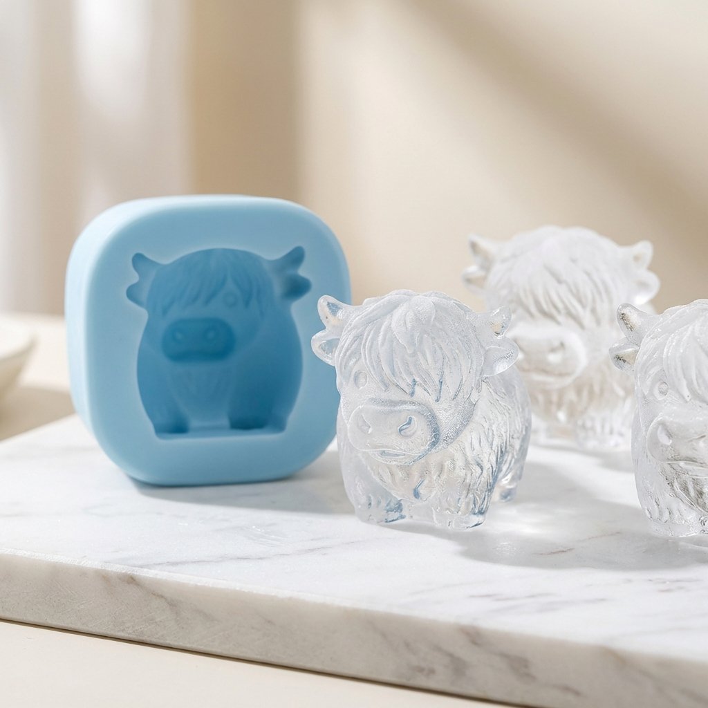 💥Last Day Special Sale 49% OFF🐮 Mini Highland Cow Ice Cube Mold – Cute 3D Ice for Drinks, Parties & Gifts