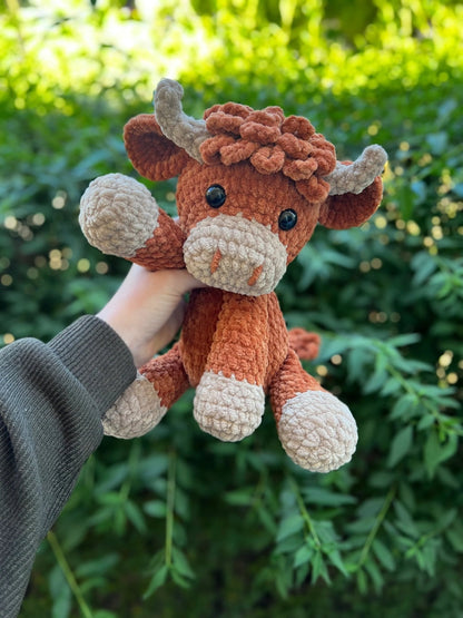 🎁Last Day Promotion 49% OFF🔥Crochet Highland Cow Amigurumi Pattern🐮- DIY Kit & Finished Plush