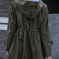 🧥🍂Rain Jacket Women Striped Lined Hooded Lightweight Raincoat Outdoor Waterproof Windbreaker💧