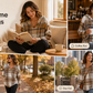 🍂Women's Plaid V Neck Hooded Tunic, Long Sleeve Drawstring Casual Fall Top with Curved Hem