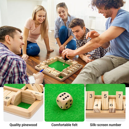 🎁Last Day Sale 70% OFF!!🎄🎁50K+ SOLD! Almost Gone✨SHUT THE BOX-WOODEN DICE BOARD GAME