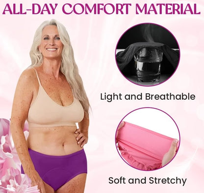 ⏳Last Day-Buy 1 Get 3 Packs!!🔥2026 Best-Selling🏆LunaBloom™ High-Waist Leak-Proof Panties ✨Butter-soft, ultra-stretchy & discreetly protective 🍃