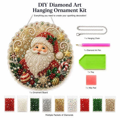 🎅Christmas Pre Hot Sale 49%OFF🎄Christmas Pearl Diamond Art Hanging Ornament Kit | Resistant Non-Fading Pearl Beads DIY Handmade Holiday Hanging Decor 🎅💎