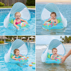 🎁Last Day Promotion 49% OFF🔥Baby Swim Float with Sun Canopy – Inflatable Infant Swimming Ring for Safe Water Fun