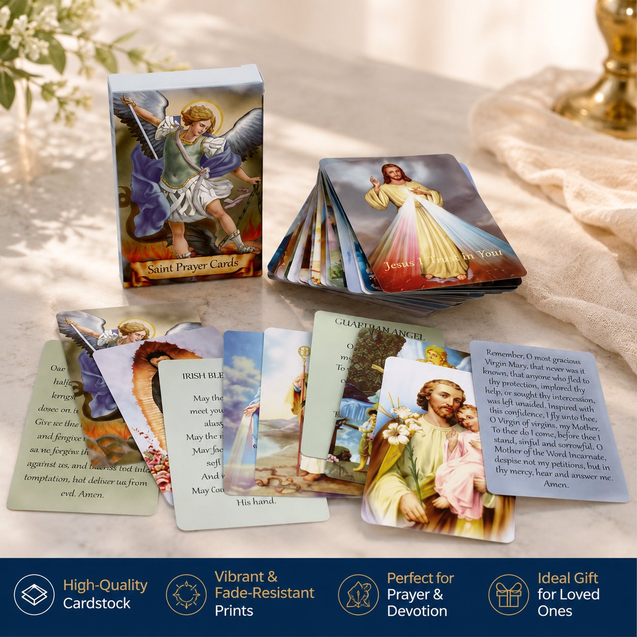 💥Last Day Special Sale 49% OFF👚✝️ Catholic Genuine Leather Holy Card Holder – Pocket Prayer Card Organizer with Snap Closure