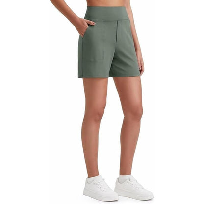 ⏳Last Day Promotion 49% OFF with FREE GIFT🎁✨AuraFit™ Everyday High-Waisted Shorts – Lightweight & Breathable with Functional Pockets 🌿