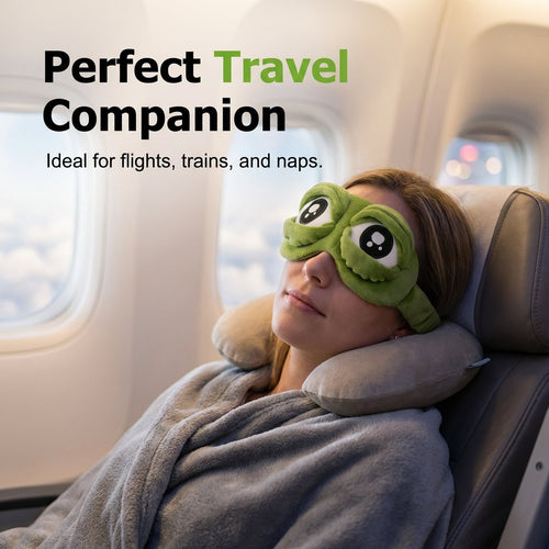 🐸 Final Day: £9.99 Only⏰️ 3D Cute Frog Sleep Mask