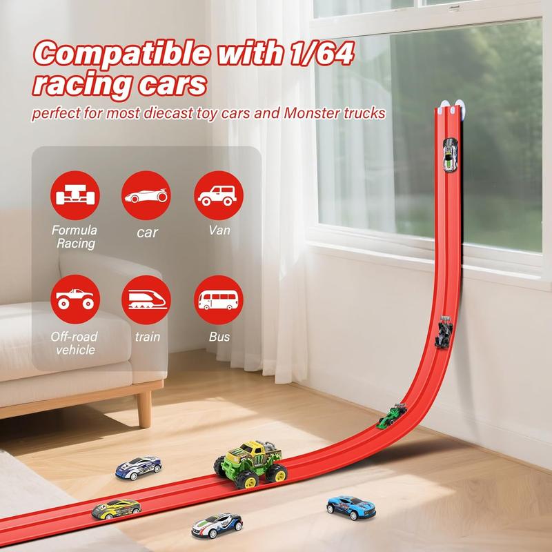 🎁Last Day Promotion 49% OFF🔥🏎️DIY Children's Alloy Car Suction Cup Race Track