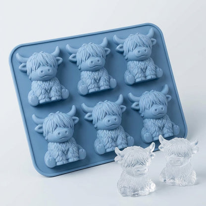💥Last Day Special Sale 49% OFF🐮 Mini Highland Cow Ice Cube Mold – Cute 3D Ice for Drinks, Parties & Gifts