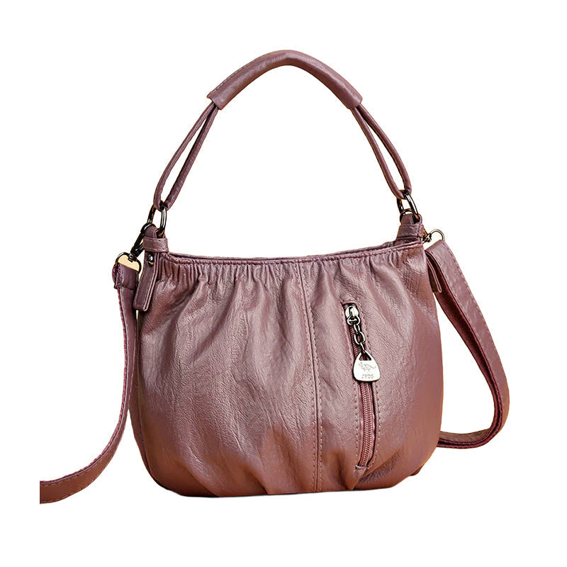 👜50% OFF NOW🎀Casual Pleated Bucket Leather Handbag – Soft Leather, Versatile Style & Adjustable Shoulder Strap✨