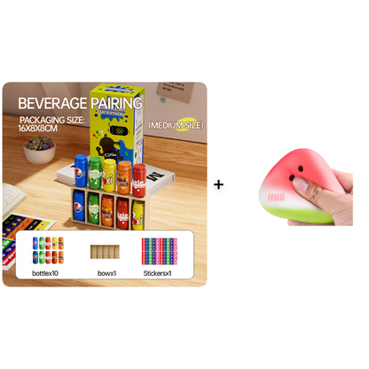 🎁Last Day Promotion 49% OFF🔥Baby Memory Matching Game, 10 Drink Bottle Pairs Toy, Color Recognition & Cognitive Development, Interactive Parent-Child Fun Activity