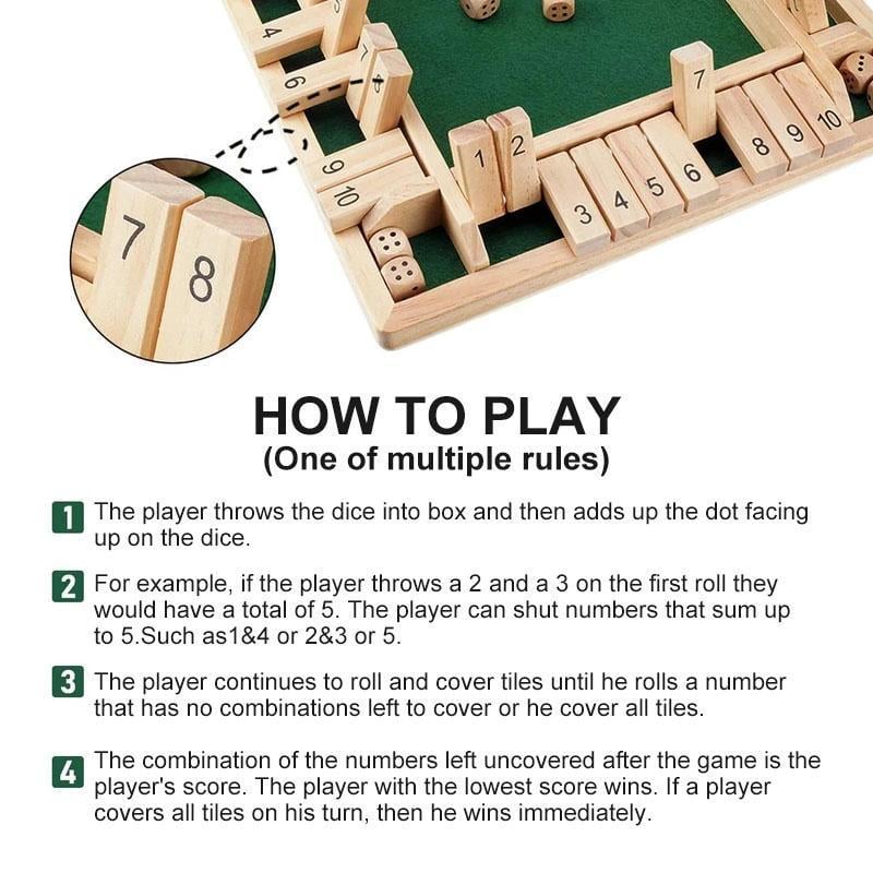 🎁Last Day Sale 70% OFF!!🎄🎁50K+ SOLD! Almost Gone✨SHUT THE BOX-WOODEN DICE BOARD GAME