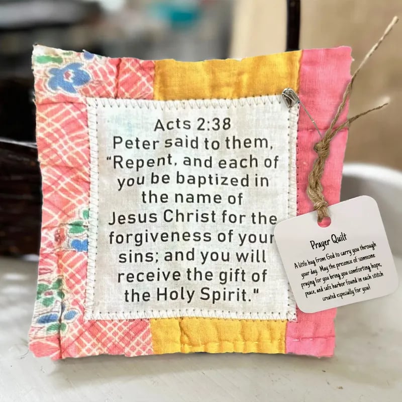 🔥Christmas Sale✝️Best Encouraged And Blessed Gift-Prayer Quilt with cross inside