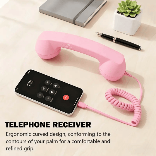 📞 LAST DAY ONLY! Just £9.99!⏰ ☎️ Retro Phone Handset – Type-C Wired, HD Speaker & Volume Control, Nostalgic Vintage Style for Calls, Streaming & Content 🎙️