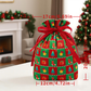 Christmas Velvet Gift Bags, Drawstring Pouches with Handle, Xmas Santa Treat Sacks for Christmas Eve Apple, Candy & Small Gifts