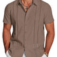 💥Last Day Special Sale 49% OFF👚Men's Cuba Guayabera Exquisite Hollow Embroidered Button Front Shirt