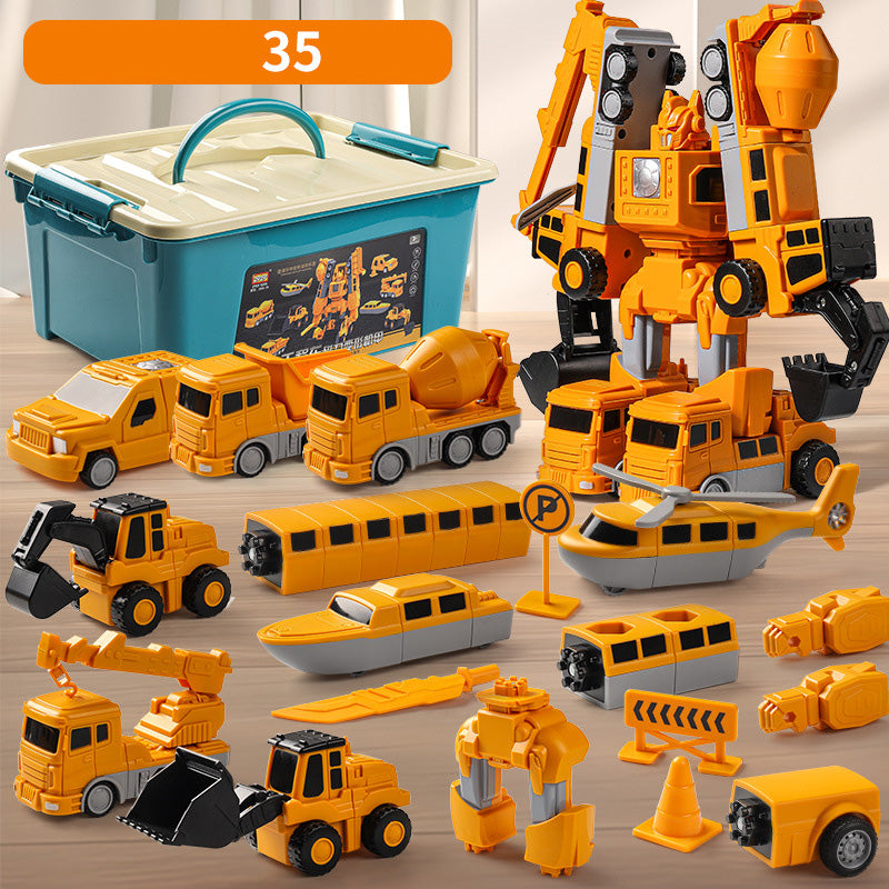 🎁 Hot Sale 49% OFF🔥Magnetic Transform Engineering Car Assembled Toys