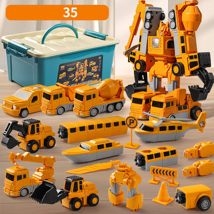 🎁 Hot Sale 49% OFF🔥Magnetic Transform Engineering Car Assembled Toys