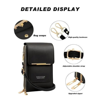 🎅Christmas HOT SALE💞50K+ SOLD!👜📱 Simple and elegant women's touchscreen crossbody phone wallet