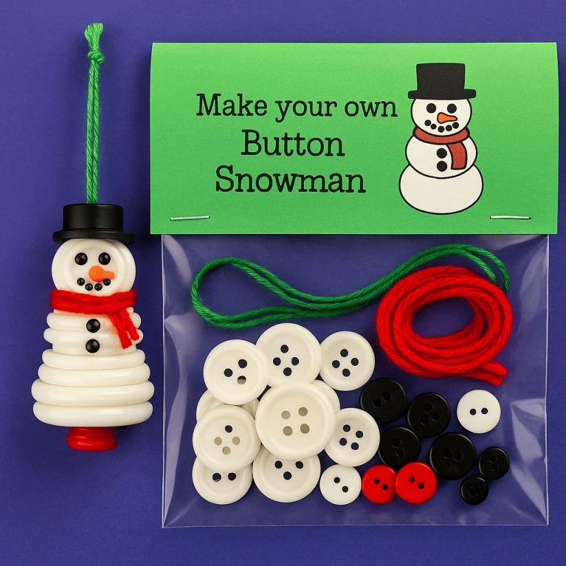 ⏰Last Day Surprise Price: £6.99!!✨DIY Button Ornament Kit🎅🎄