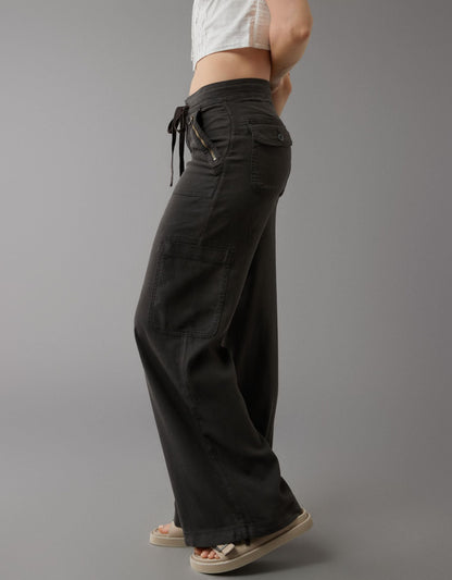 🔥2024 New Arrival🔥Linen-Blend Wide-Leg Cargo Pant