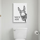 📢Limited-time 60% OFF🏡✨Funny Bathroom Wall Art - "Nice Ass" Donkey Print