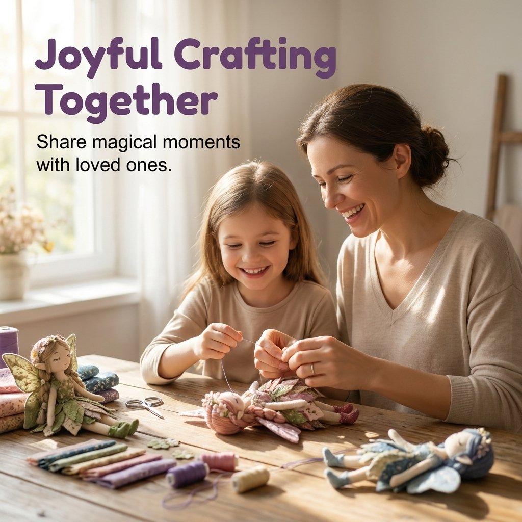 🌸LAST DAY SPECIAL PRICE!!🌸 Flower Fairies Patchwork DIY Kit 🧚‍♀️4 Whimsical Fairy Dolls Sewing Kit