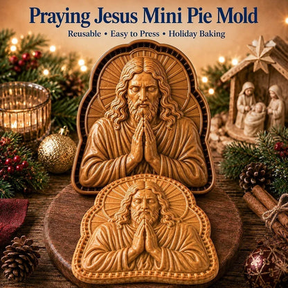 🔥HOT SALE 50% OFF✝️ Faith & Nativity Christmas Mini Pie Mold Collection | Reusable Embossed Molds for Shaping Detailed Praying Jesus, Nativity Stable and so on Pies🥧✨