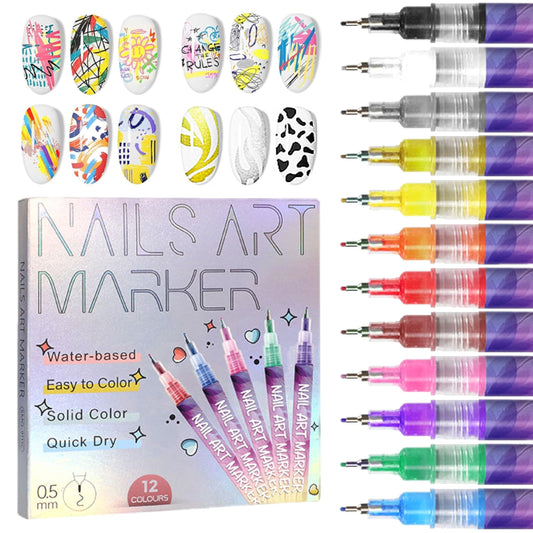 🎅💅Christmas HOT SALE💞50K+ SOLD!✨12 Colors Nail Art Pens Set