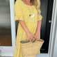 🎁2024 Big Sale 49% OFF🎁Round Neck Polka Dot Print Midi Dress