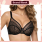 ⏳Brand Weekly Promotion 70% OFF!🖤Women's Mermaid Scales Lace Minimiser Bra Full Cup Wide Side Bands Adjustable Straps