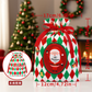 Christmas Velvet Gift Bags, Drawstring Pouches with Handle, Xmas Santa Treat Sacks for Christmas Eve Apple, Candy & Small Gifts