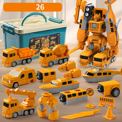 🎁 Hot Sale 49% OFF🔥Magnetic Transform Engineering Car Assembled Toys