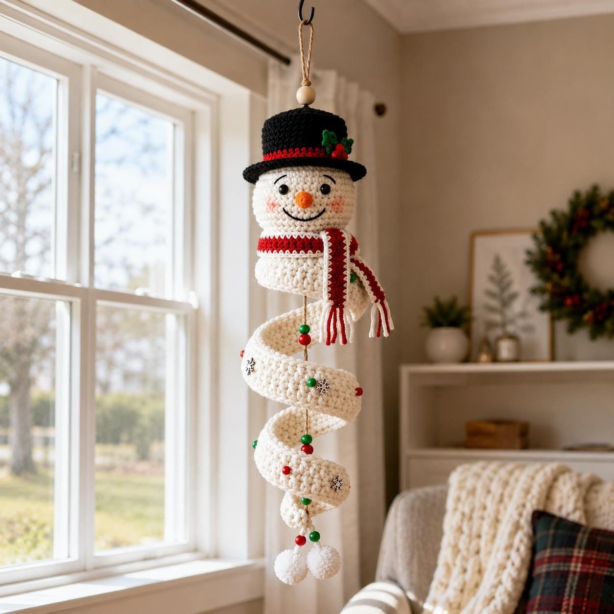 🎅Crochet Snowman Spiral Oranment DIY Kit -🎄🧶A Beginner-Friendly Crochet Experience Inspired by the Magic of Christmas.