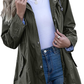 🧥🍂Rain Jacket Women Striped Lined Hooded Lightweight Raincoat Outdoor Waterproof Windbreaker💧